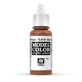   Vallejo 70818 Red Leather - 17 ml (Model Color) (136) akril makett festék