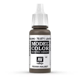   Vallejo 70871 Leather Brown - 17 ml (Model Color) (147) akril makett festék