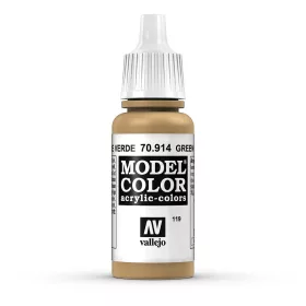   Vallejo 70914 Green Ochre - 17 ml (Model Color) (119) akril makett festék