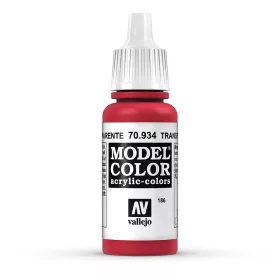   Vallejo 70934 Transparent Red - 17 ml (Model Color) (186) akril makett festék