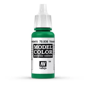   Vallejo 70936 Transparent Green - 17 ml (Model Color) (188) akril makett festék