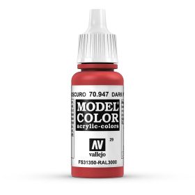   Vallejo 70947 Dark Vermillion - 17 ml (Model Color) (29) akril makett festék