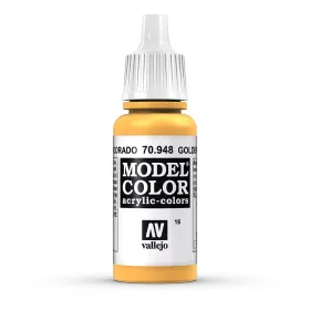   Vallejo 70948 Golden Yellow - 17 ml (Model Color) (16) akril makett festék