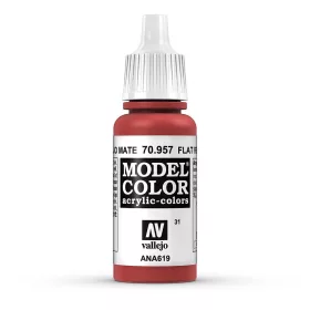   Vallejo 70957 Flat Red - 17 ml (Model Color) (31) akril makett festék