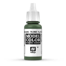   Vallejo 70968 Flat Green - 17 ml (Model Color) (83) akril makett festék