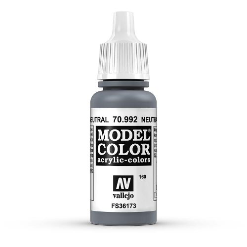 Vallejo 70992 Neutral Grey - 17 ml (Model Color) (160) akril makettfesték