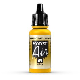   Vallejo 71002 Medium Yellow, 17 ml (Model Air) akril makett festék