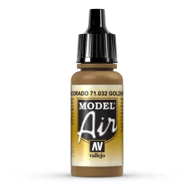   Vallejo 71032 Golden Brown, 17 ml (Model Air) akril makett festék
