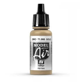   Vallejo 71066 Gold, Metallic, 17 ml (Model Air) akril makett festék