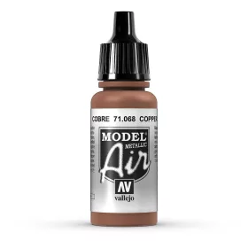   Vallejo 71068 Copper, Metallic, 17 ml (Model Air) akril makett festék