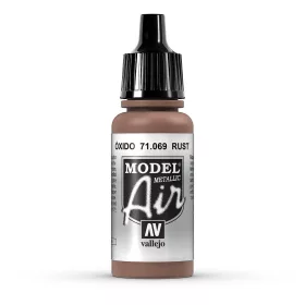   Vallejo 71069 Rust, Metallic, 17 ml (Model Air) akril makett festék