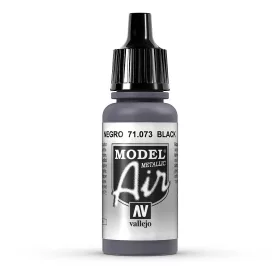   Vallejo 71073 Black, Metallic, 17 ml (Model Air) akril makett festék