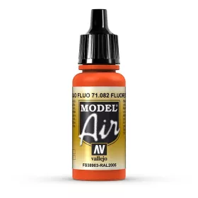   Vallejo 71082 Fluorescent Red, 17 ml (Model Air) akril makett festék