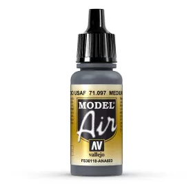   Vallejo 71097 Medium Gunship Gray USAF, 17 ml (Model Air) akril makett festék