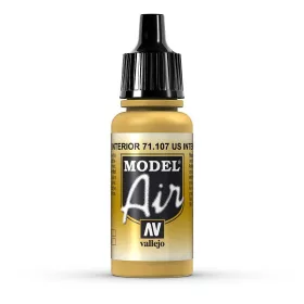   Vallejo 71107 US Interior Yellow, 17 ml (Model Air) akril makett festék
