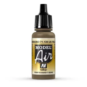   Vallejo 71139 US Field Drab, 17 ml (Model Air) akril makett festék