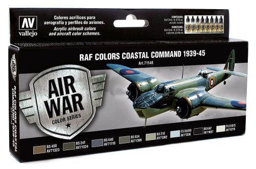 Vallejo 71148 Model Air Paint Set - RAF Colors Coastal Command 1939-45 (8 x 17ml)