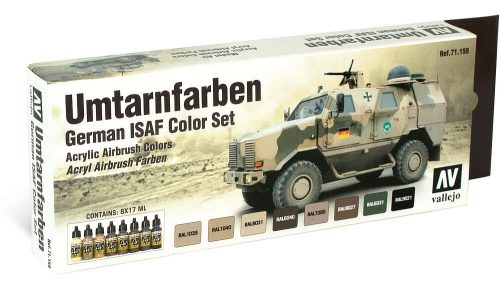 Vallejo 71159 Model Air Paint Set - German ISAF Colours (8 x 17ml)