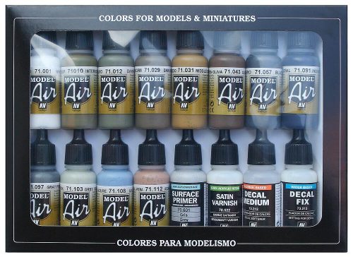 Vallejo 71185 Model Air Paint Set - WWII USAAF Model Air Paint Set (16 x 17ml)