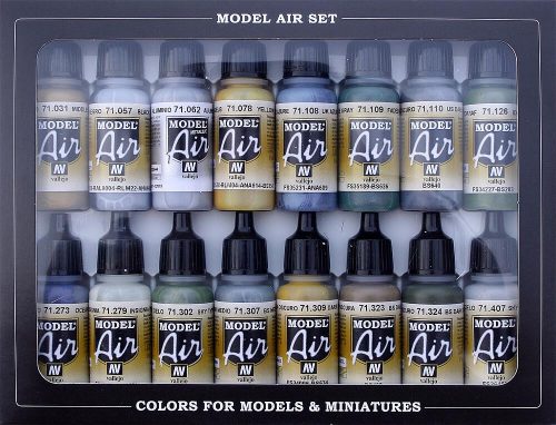 Vallejo 71189 Model Air Paint Set - WWII British Aircraft (16 x 17ml)