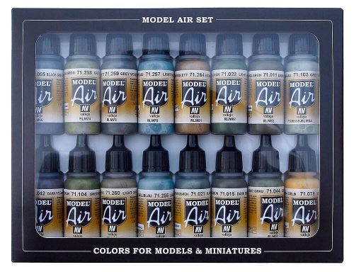 Vallejo 71193 Model Air Paint Set - RLM Colors (16 x 17ml)