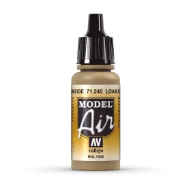   Vallejo 71245 Loam Beige (RAL1040), 17 ml (Model Air) akril makett festék