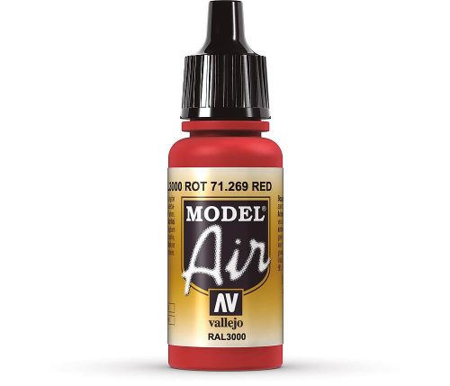 Vallejo 71269 Red (RAL3003), 17 ml (Model Air) akril makettfesték