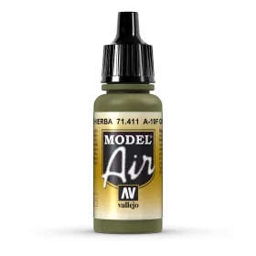   Vallejo 71411 A-19F Grass Green, 17 ml (Model Air) akril makett festék
