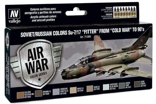 Vallejo 71604 Color-Set, Soviet/Russian colors Su-7/17 “Fitter” from “Cold War” to 90’s, 8x17 ml (Model Air)