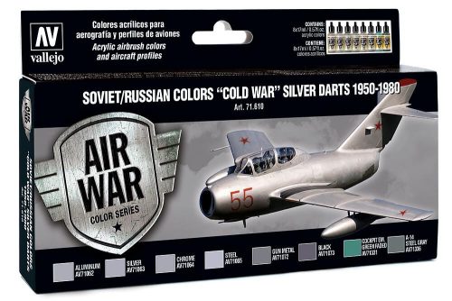 Vallejo 71610 Color-Set, Soviet/Russian colors “Cold War” Silver Darts 1950-1980 (Model Air)