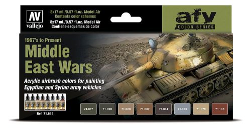 Vallejo 71619 Color-Set, Middle East Wars (1967’s to Present), 8x17 ml (Model Air)