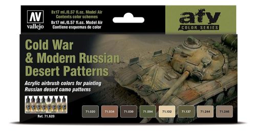 Vallejo 71620 Color-Set, Cold War & Modern Russian Desert Patterns, 8x17 ml (Model Air)