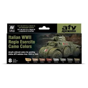   Vallejo 71645 Color-Set Italian WWII Regio Esercito Camo Colors, 8x17 ml (Model Air)