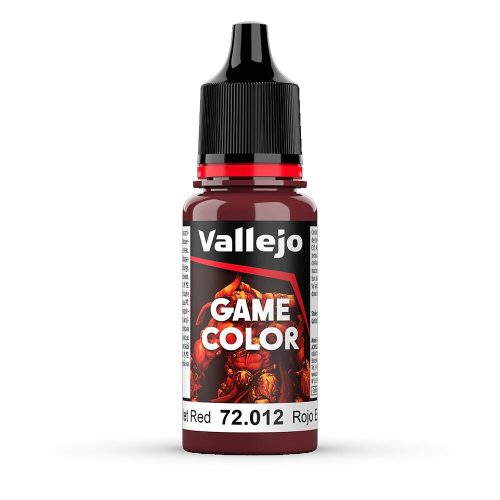 Vallejo 72012 Scarlet Red, 17 ml (Game Color) akril makett festék