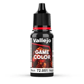 Vallejo 72051 Black, 17 ml (Game Color) akril makett festék