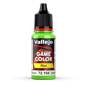   Vallejo 72104 Fluorescent Green, 17 ml (Game Color) akril makett festék