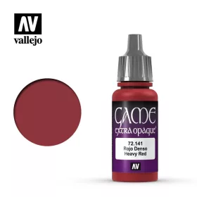   Vallejo 72141 Heavy Red, Extra Opaque, 17 ml (Game Color) akril makett festék