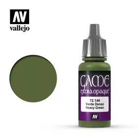   Vallejo 72146 Heavy Green, Extra Opaque, 17 ml (Game Color) akril makett festék