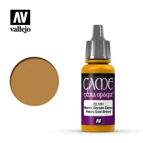  Vallejo 72151 Heavy Gold Brown, Extra Opaque, 17 ml (Game Color) akril makett festék