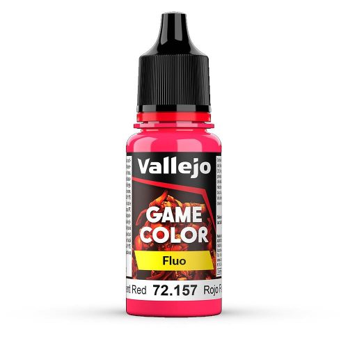 Vallejo 72157 Fluorescent Red, 17 ml (Game Color) akril makettfesték