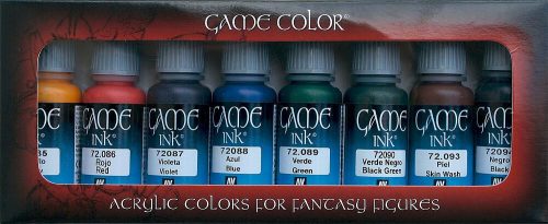 Vallejo 72296 Color-Set, Game Inks, 8 x 17 ml (Game Color)