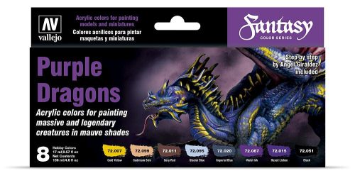 Vallejo 72305 Color-Set, Purple Dragons, 8x17 ml (Game Color)