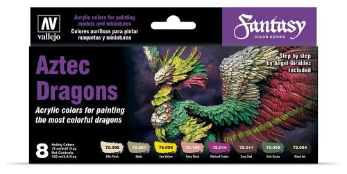 Vallejo 72306 Color-Set, Aztec Dragons, 8x17 ml (Game Color)