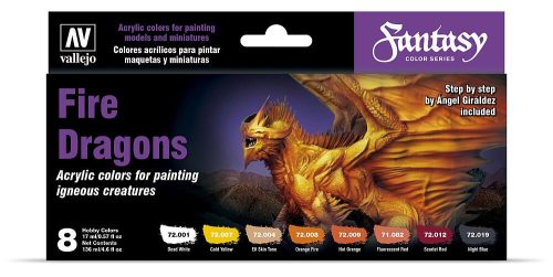 Vallejo 72312 Color-Set, Fire Dragons