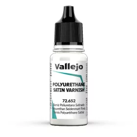   Vallejo 72652 Polyurethane Satin Varnish, 17 ml (Game Color) akril makett festék