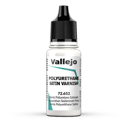 Vallejo 72652 Polyurethane Satin Varnish, 17 ml (Game Color) akril makett festék