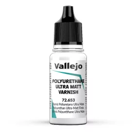   Vallejo 72653 Polyurethane Ultra-Matt Varnish, 17 ml (Game Color) akril makett festék