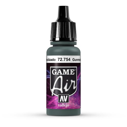 Vallejo 72754 Gunmetal, 17 ml (Game Air) akril makettfesték