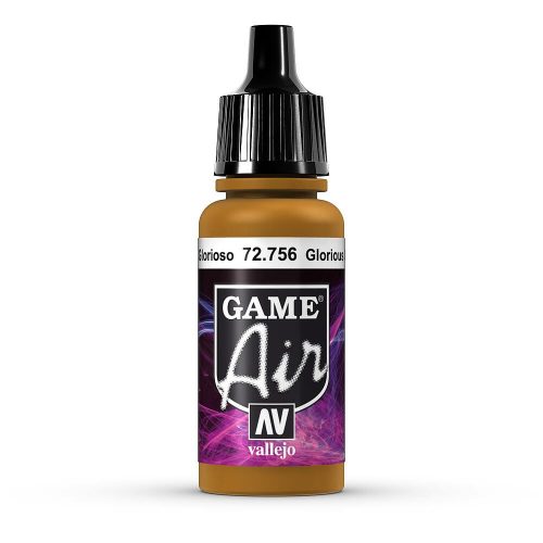 Vallejo 72756 Glorious Gold, 17 ml (Game Air) akril makettfesték