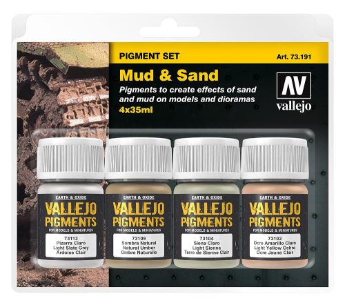 Vallejo 73191 Pigment Set Mud & Sand